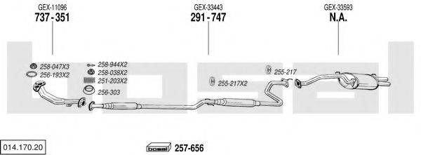 BOSAL 01417020 Система випуску ОГ