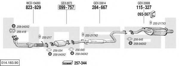 BOSAL 01418390 Система випуску ОГ