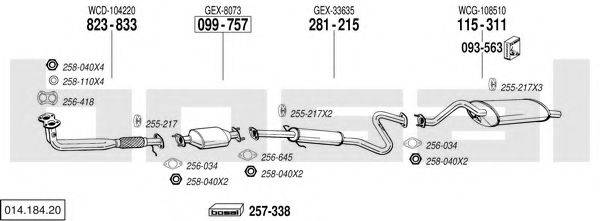 BOSAL 01418420 Система випуску ОГ