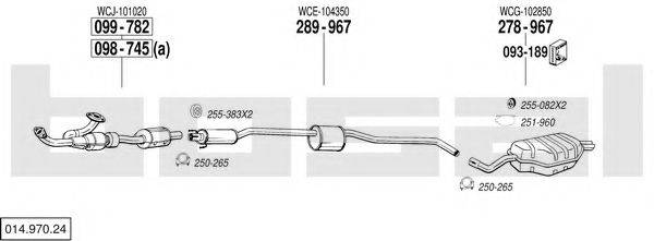 BOSAL 01497024 Система випуску ОГ