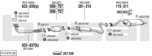 BOSAL 01497038 Система випуску ОГ