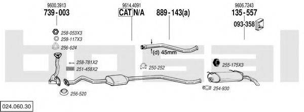 BOSAL 02406030 Система випуску ОГ