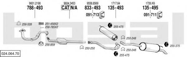 BOSAL 02406470 Система випуску ОГ