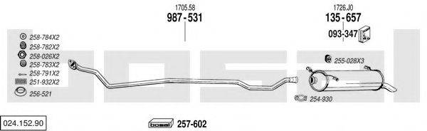 BOSAL 02415290 Система випуску ОГ