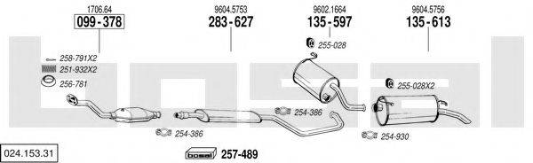 BOSAL 02415331 Система випуску ОГ