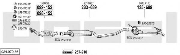 BOSAL 02497036 Система випуску ОГ