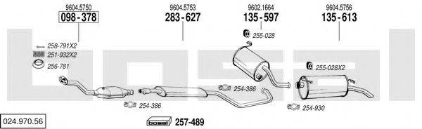 BOSAL 02497056 Система випуску ОГ