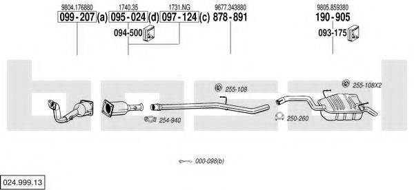 BOSAL 02499913 Система випуску ОГ