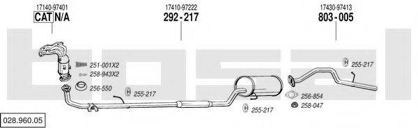 BOSAL 02896005 Система випуску ОГ