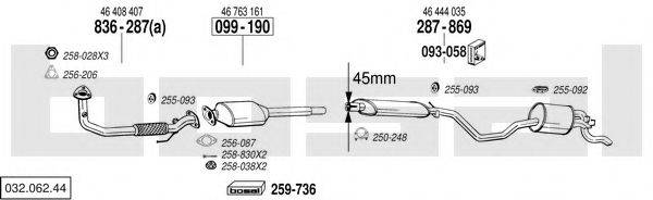 BOSAL 03206244 Система випуску ОГ