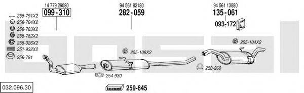 BOSAL 03209630 Система випуску ОГ