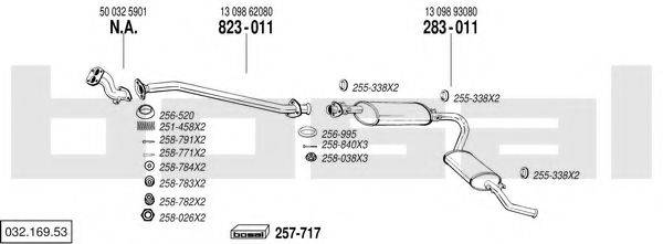 BOSAL 03216953 Система випуску ОГ