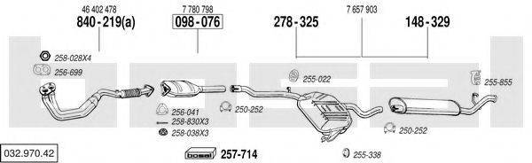 BOSAL 03297042 Система випуску ОГ