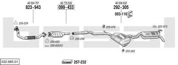 BOSAL 03298501 Система випуску ОГ