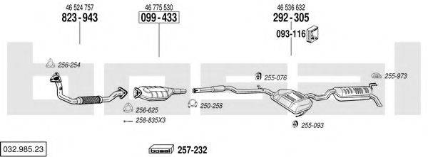 BOSAL 03298523 Система випуску ОГ