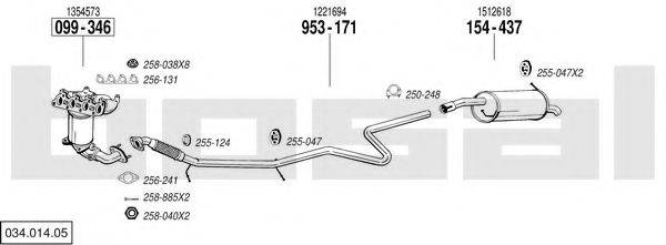 BOSAL 03401405 Система випуску ОГ