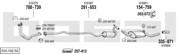 BOSAL 03416252 Система випуску ОГ