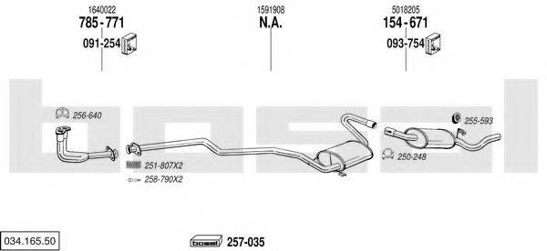 BOSAL 03416550 Система випуску ОГ