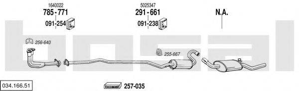 BOSAL 03416651 Система випуску ОГ