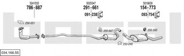 BOSAL 03416655 Система випуску ОГ