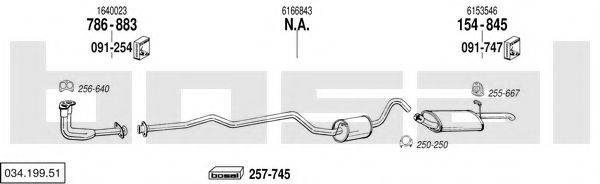 BOSAL 03419951 Система випуску ОГ