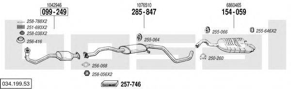 BOSAL 03419953 Система випуску ОГ