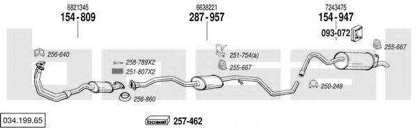 BOSAL 03419965 Система випуску ОГ