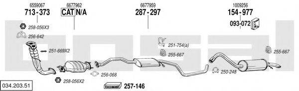 BOSAL 03420351 Система випуску ОГ