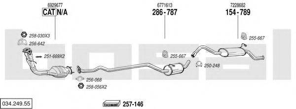 BOSAL 03424955 Система випуску ОГ