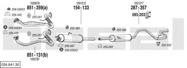 BOSAL 03464130 Система випуску ОГ