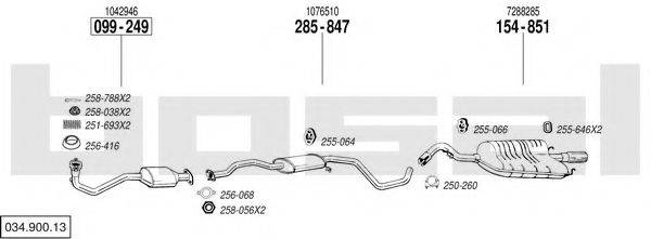 BOSAL 03490013 Система випуску ОГ