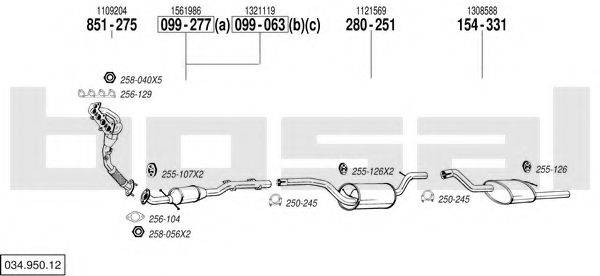 BOSAL 03495012 Система випуску ОГ