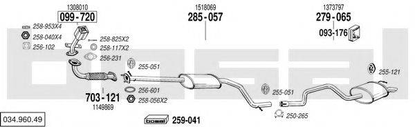 BOSAL 03496049 Система випуску ОГ