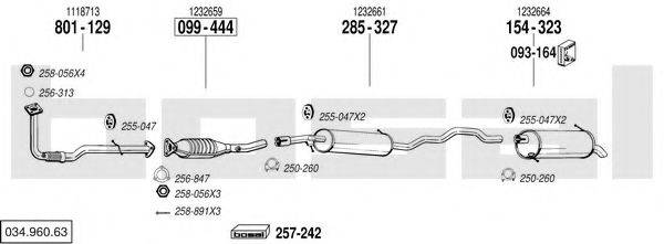 BOSAL 03496063 Система випуску ОГ