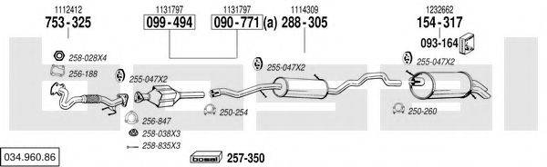 BOSAL 03496086 Система випуску ОГ