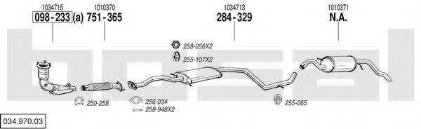 BOSAL 03497003 Система випуску ОГ