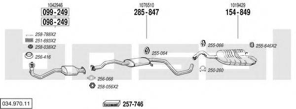 BOSAL 03497011 Система випуску ОГ