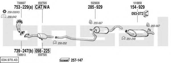 BOSAL 03497043 Система випуску ОГ