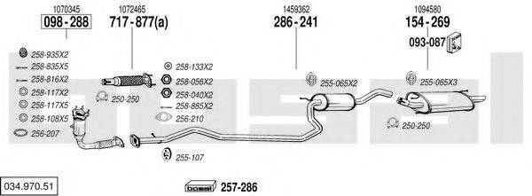 BOSAL 03497051 Система випуску ОГ