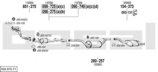 BOSAL 03497071 Система випуску ОГ