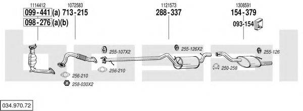 BOSAL 03497072 Система випуску ОГ