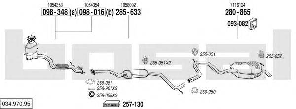 BOSAL 03497095 Система випуску ОГ