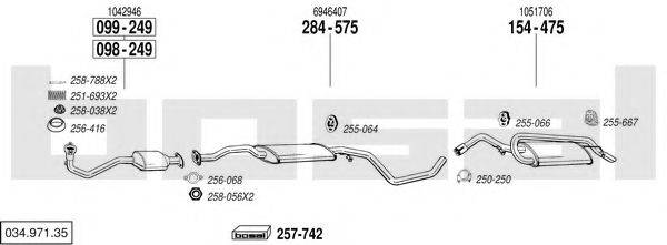 BOSAL 03497135 Система випуску ОГ