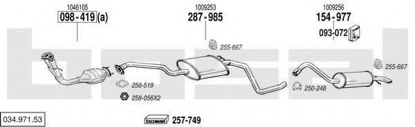 BOSAL 03497153 Система випуску ОГ