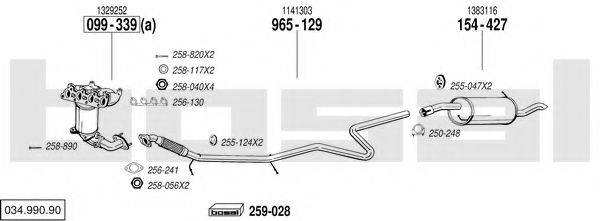 BOSAL 03499090 Система випуску ОГ