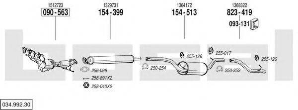 BOSAL 03499230 Система випуску ОГ