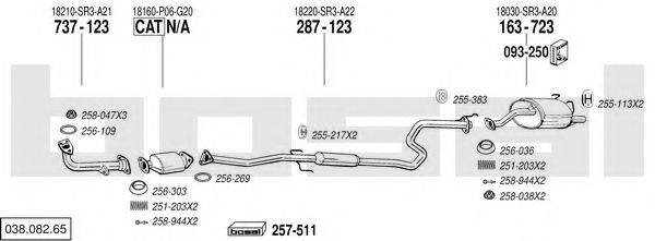 BOSAL 03808265 Система випуску ОГ