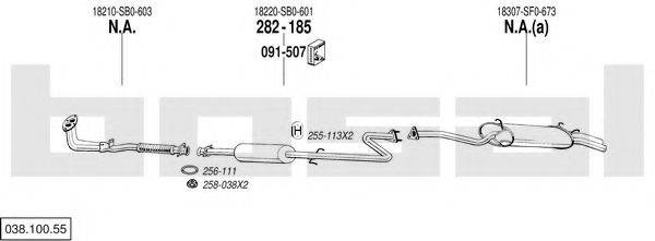 BOSAL 03810055 Система випуску ОГ