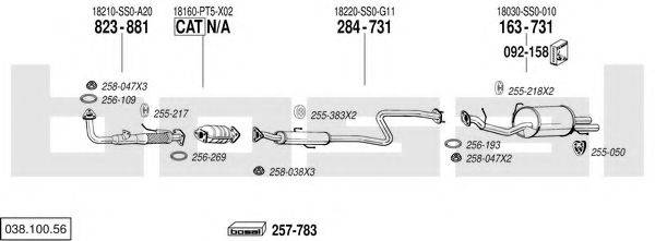 BOSAL 03810056 Система випуску ОГ