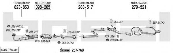 BOSAL 03897001 Система випуску ОГ